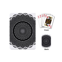 Black Lace Kaleidoscope On White Playing Cards (Mini) 