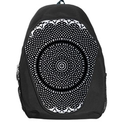 Black Lace Kaleidoscope On White Backpack Bag by Amaryn4rt