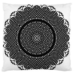 Black Lace Kaleidoscope On White Standard Flano Cushion Case (two Sides) by Amaryn4rt