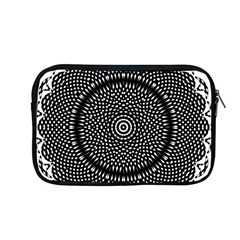 Black Lace Kaleidoscope On White Apple Macbook Pro 13  Zipper Case