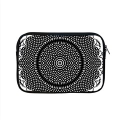 Black Lace Kaleidoscope On White Apple MacBook Pro 15  Zipper Case