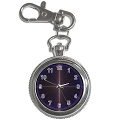 Color Fractal Symmetric Blue Circle Key Chain Watches by Amaryn4rt