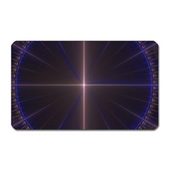 Color Fractal Symmetric Blue Circle Magnet (rectangular) by Amaryn4rt