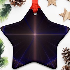 Color Fractal Symmetric Blue Circle Star Ornament (two Sides) by Amaryn4rt