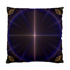 Color Fractal Symmetric Blue Circle Standard Cushion Case (one Side) by Amaryn4rt