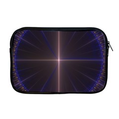 Color Fractal Symmetric Blue Circle Apple Macbook Pro 17  Zipper Case