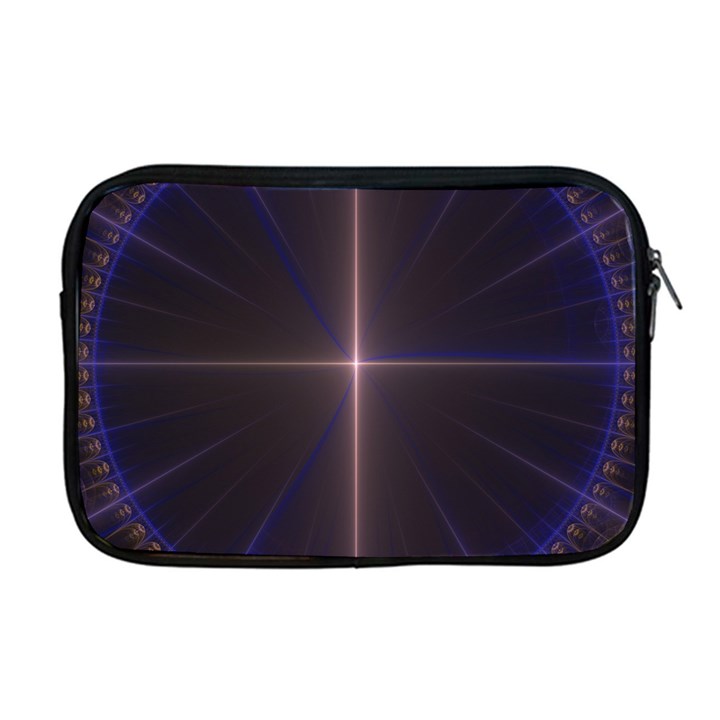 Color Fractal Symmetric Blue Circle Apple MacBook Pro 17  Zipper Case