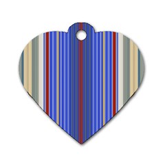 Colorful Stripes Background Dog Tag Heart (one Side) by Amaryn4rt