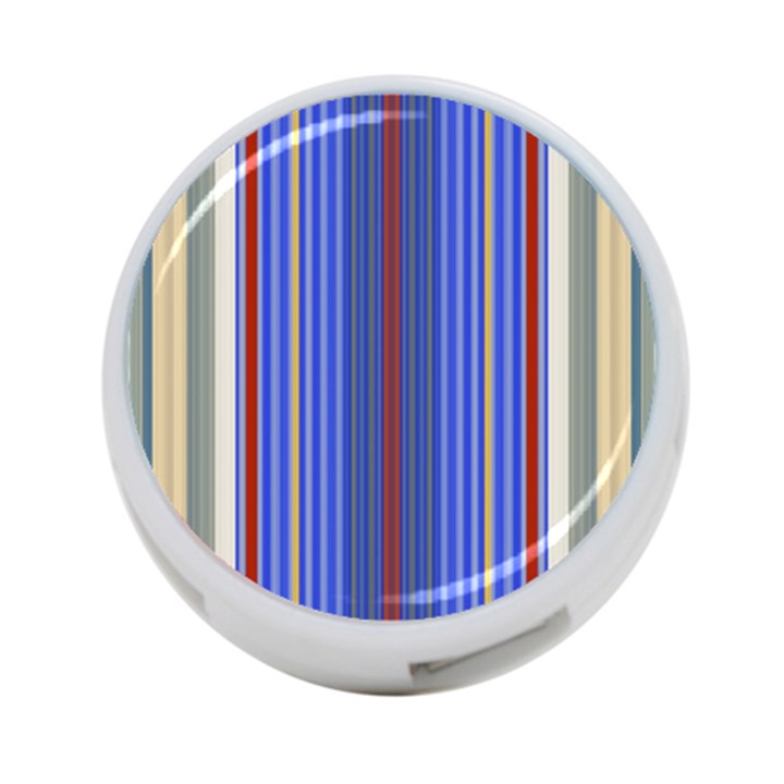 Colorful Stripes Background 4-Port USB Hub (One Side)