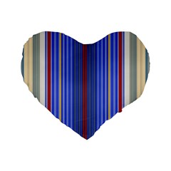 Colorful Stripes Background Standard 16  Premium Heart Shape Cushions by Amaryn4rt