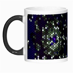 Blue Digital Fractal Morph Mugs by Amaryn4rt