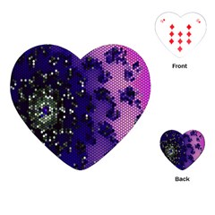 Blue Digital Fractal Playing Cards (heart)  by Amaryn4rt