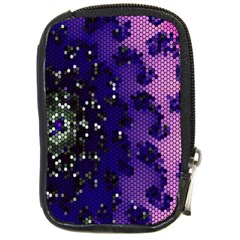 Blue Digital Fractal Compact Camera Cases by Amaryn4rt