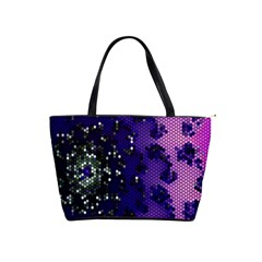 Blue Digital Fractal Shoulder Handbags by Amaryn4rt