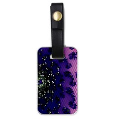 Blue Digital Fractal Luggage Tags (one Side)  by Amaryn4rt