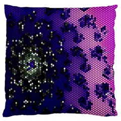 Blue Digital Fractal Standard Flano Cushion Case (one Side) by Amaryn4rt