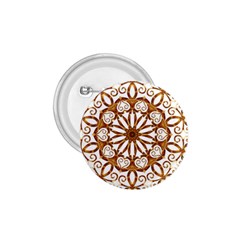 Golden Filigree Flake On White 1 75  Buttons by Amaryn4rt