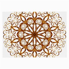 Golden Filigree Flake On White Large Glasses Cloth (2-side) by Amaryn4rt