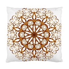 Golden Filigree Flake On White Standard Cushion Case (one Side) by Amaryn4rt