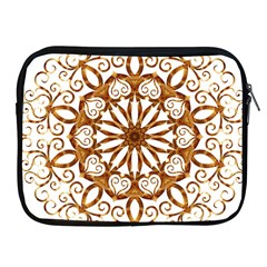 Golden Filigree Flake On White Apple Ipad 2/3/4 Zipper Cases by Amaryn4rt