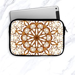 Golden Filigree Flake On White Apple Ipad Mini Zipper Cases by Amaryn4rt