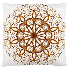 Golden Filigree Flake On White Standard Flano Cushion Case (two Sides) by Amaryn4rt