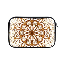 Golden Filigree Flake On White Apple Macbook Pro 13  Zipper Case