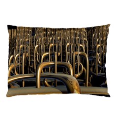 Fractal Image Of Copper Pipes Pillow Case by Amaryn4rt