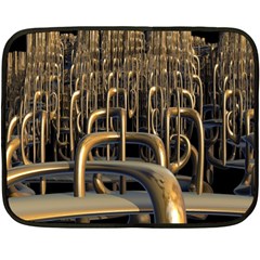 Fractal Image Of Copper Pipes Double Sided Fleece Blanket (mini) 