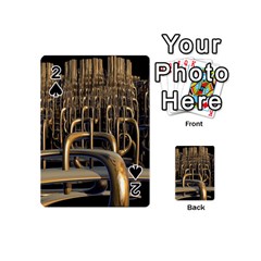 Fractal Image Of Copper Pipes Playing Cards 54 (mini)  by Amaryn4rt