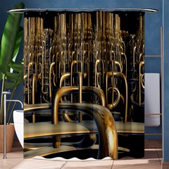 Fractal Image Of Copper Pipes Shower Curtain 60  X 72  (medium)  by Amaryn4rt