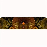 Fractal Yellow Design On Black Large Bar Mats 32 x8.5  Bar Mat