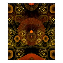 Fractal Yellow Design On Black Shower Curtain 60  X 72  (medium)  by Amaryn4rt