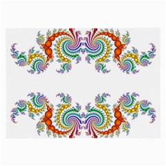 Fractal Kaleidoscope Of A Dragon Head Large Glasses Cloth (2-side) by Amaryn4rt