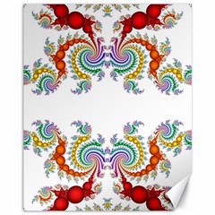 Fractal Kaleidoscope Of A Dragon Head Canvas 11  X 14   by Amaryn4rt