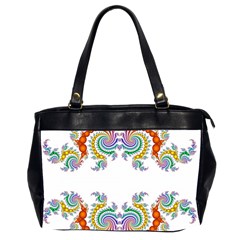 Fractal Kaleidoscope Of A Dragon Head Office Handbags (2 Sides)  by Amaryn4rt