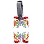 Fractal Kaleidoscope Of A Dragon Head Luggage Tags (Two Sides) Back