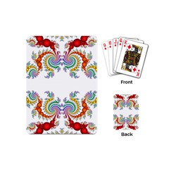 Fractal Kaleidoscope Of A Dragon Head Playing Cards (mini)  by Amaryn4rt