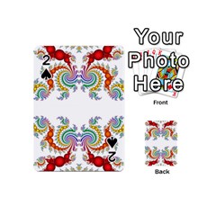 Fractal Kaleidoscope Of A Dragon Head Playing Cards 54 (mini)  by Amaryn4rt