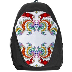 Fractal Kaleidoscope Of A Dragon Head Backpack Bag by Amaryn4rt