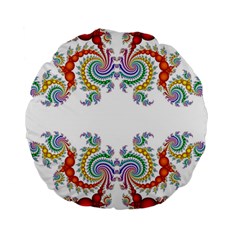 Fractal Kaleidoscope Of A Dragon Head Standard 15  Premium Round Cushions by Amaryn4rt