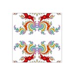 Fractal Kaleidoscope Of A Dragon Head Satin Bandana Scarf Front