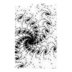 Fractal Black Spiral On White Shower Curtain 48  X 72  (small)  by Amaryn4rt