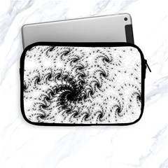 Fractal Black Spiral On White Apple Ipad Mini Zipper Cases by Amaryn4rt