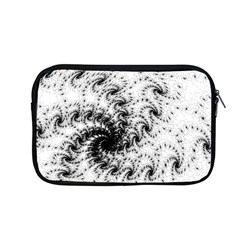 Fractal Black Spiral On White Apple Macbook Pro 13  Zipper Case by Amaryn4rt