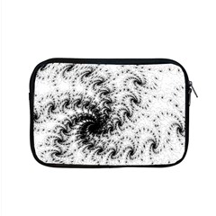 Fractal Black Spiral On White Apple Macbook Pro 15  Zipper Case