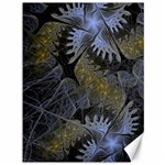 Fractal Wallpaper With Blue Flowers Canvas 36  x 48   35.26 x46.15  Canvas - 1