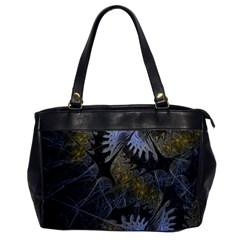 Fractal Wallpaper With Blue Flowers Office Handbags by Amaryn4rt