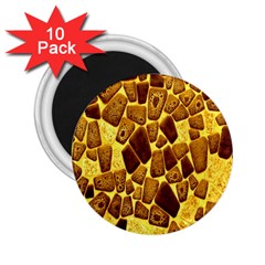 Yellow Cast Background 2 25  Magnets (10 Pack)  by Amaryn4rt