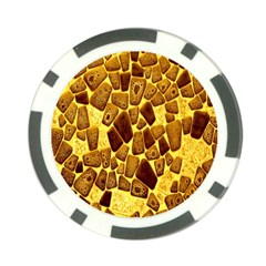 Yellow Cast Background Poker Chip Card Guard by Amaryn4rt